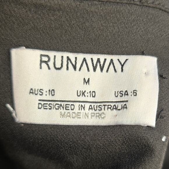 Runaway the Label black Bounce side split strapless top size M - Picture 8 of 13